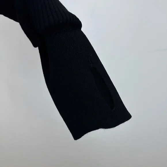 NEW Athleta Sequoia Zip Up Sweater Cardigan Bomber Long Sleeve Black Medium - Picture 9 of 13